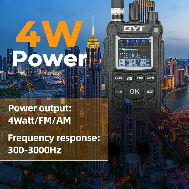 Original QYT 27MHz CB-58 Radio Standard Handheld 40 Channel AM/FM CB Radio (4W Handheld Walkie Talkie) 26.965-27.405MHz