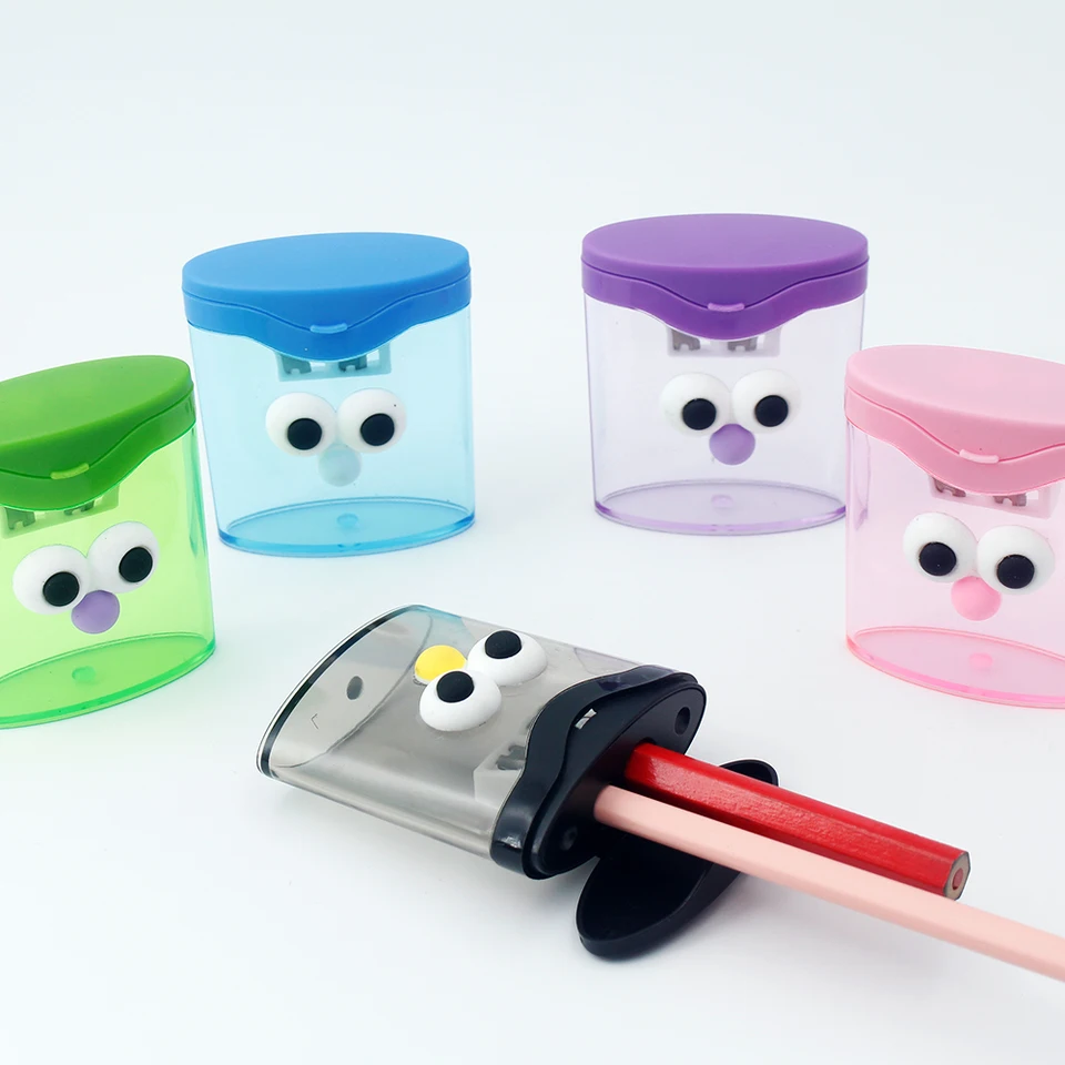 4 Temperamatite Portatili A Doppio Foro Per Bambini - Colori Misti Con Contenitore Trucioli Per Scuola - 3