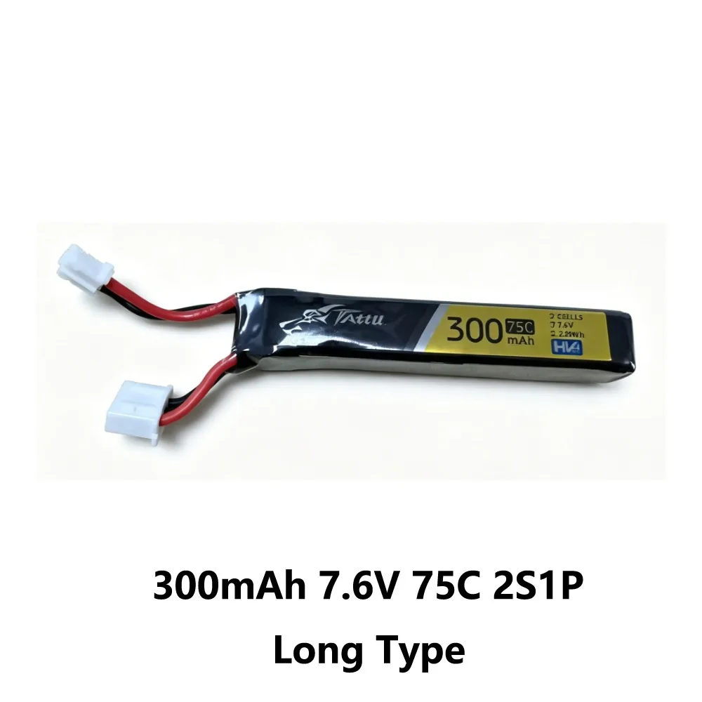 Batterie LiPo Tattu 300mAh 2S 3S 75C XT30/PH2.0 pour Drone FPV RC