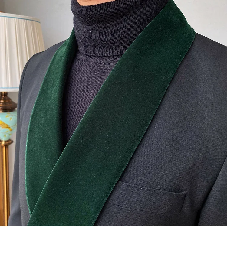 Elegant Grey Smart Casual Mens Suit High Quality Slim Fit Blazer Hombre Double Breasted Custom 2 Piece Jacket Pant Costume Homme