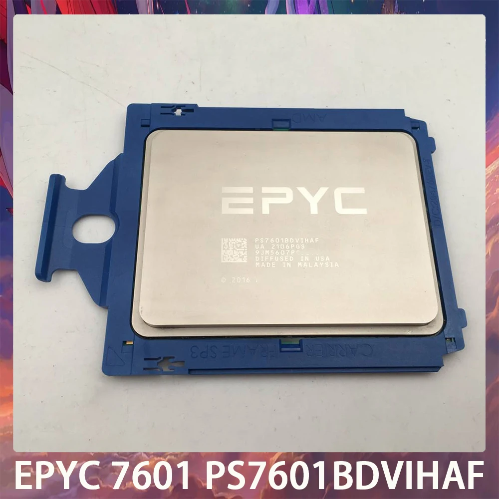 

For AMD EPYC 7601 PS7601BDVIHAF CPU 32C 64T 2.2GHz L3=64MB Socket SP3 TDP180W Server Processor High Quality Fast Ship