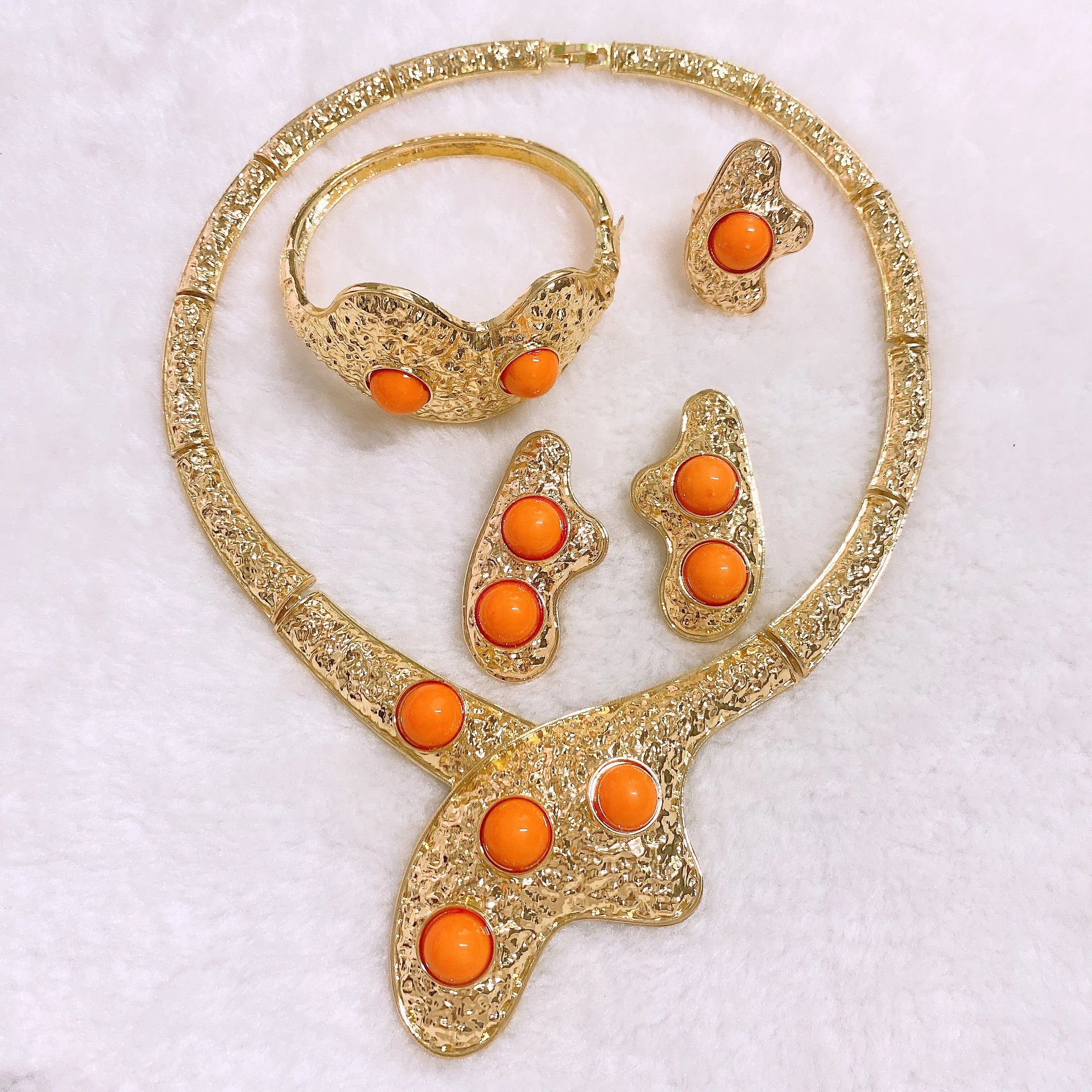 

Женские Ювелирные наборы, классическое ожерелье, серьги, браслет, кольцо, длительный срок службы, бесплатная доставка, подарок