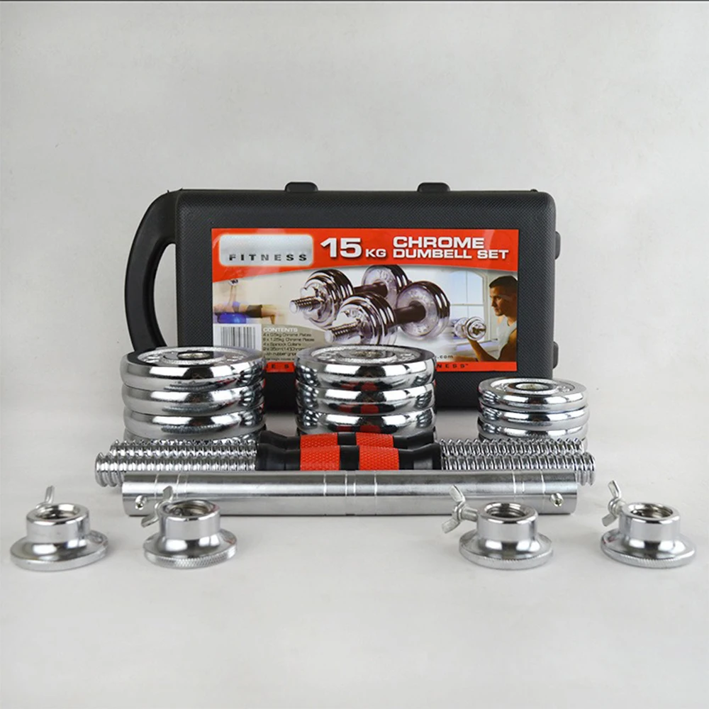 Electroplating dumbbell set 15/20/30/50KG home fitness equipment removable cast iron dumbbells