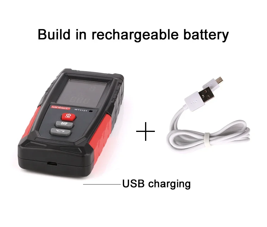 WT3121 Handheld Digital LCD EMF Meter Electric Magnetic Field Dosimeter Detector Electromagnetic Radiation Tester