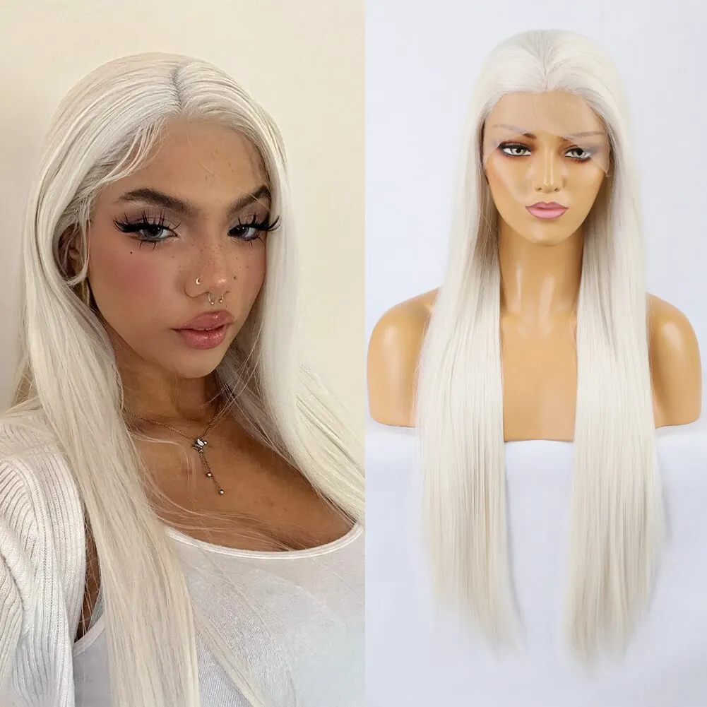 Synthetic Lace Front Wig Long Straight Hair Lace Wigs 2