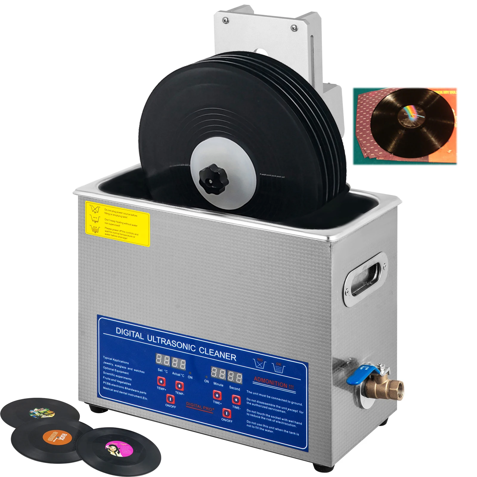 Ultrasonic Record Cleaner 6L Ultrasonic Vinyl Record Cleaning Machine