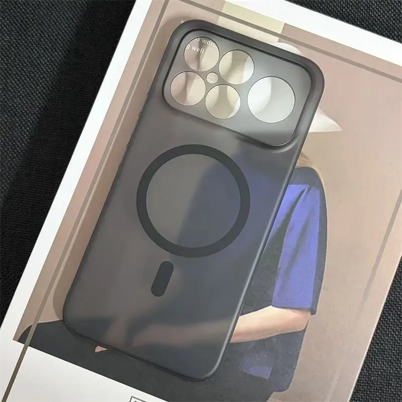 Sleek Transparent Magnetic Hard Case - Durable Protective Back Cover