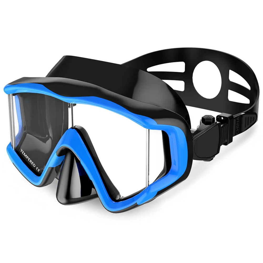 Three-Lens Snorkeling Water Ski Welding Mask for Men and Women Anti-Fog Goggles Panoramic Underwater Suitable Both Men and Women 4
