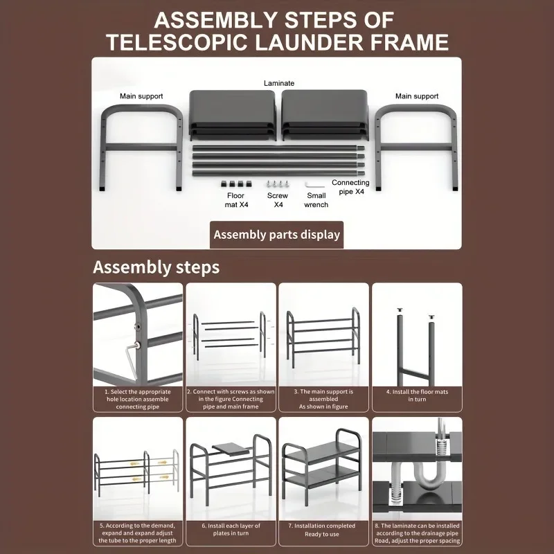 Expandable Under-Sink Organizer Rack 6