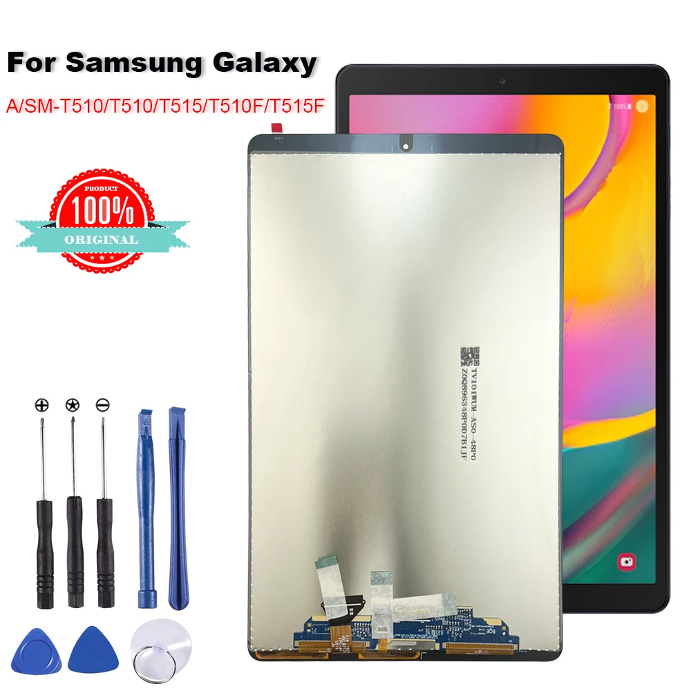 

Новый Сменный ЖК-дисплей 10,1 дюйма для Samsung Galaxy Tab A 10,1 (2019) WIFI T510 SM-T510 T510N, ЖК-дисплей с сенсорным экраном в сборе T515