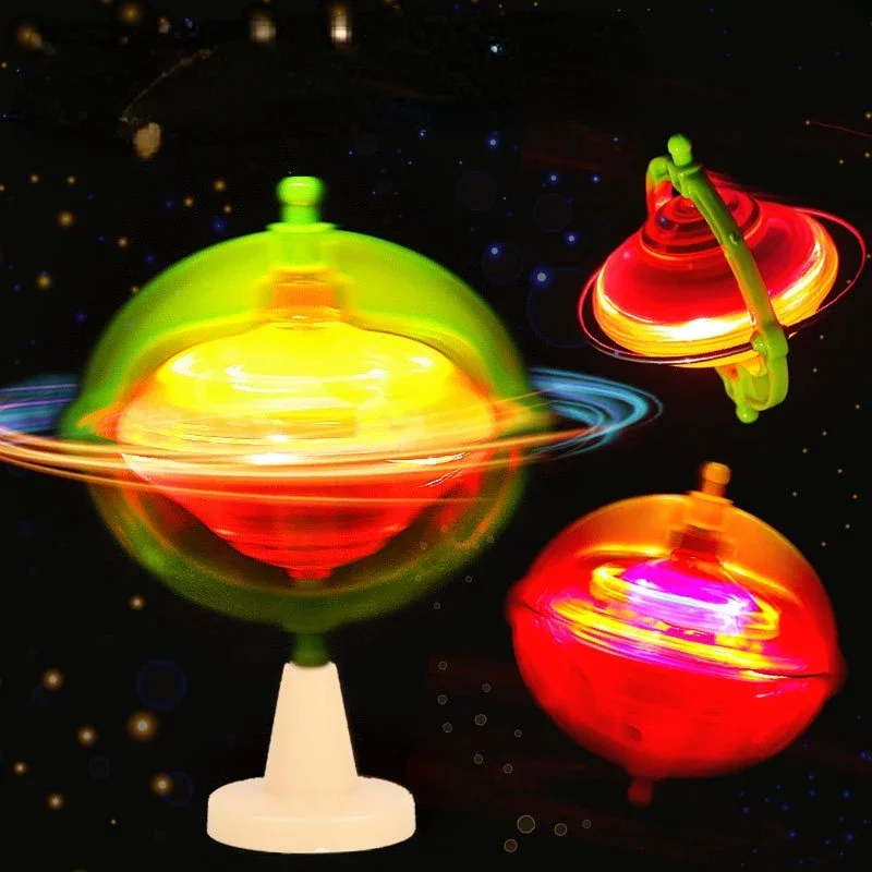 

Luminous Music Gyro Imitation LED Light Spinning Top Luminous Toy Creative Toy Classic Nostalgic LED Light Colorful Rotating Toy