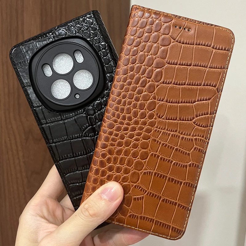 Elegant Magnetic Genuine Leather Flip Wallet Book Phone Case Cover
