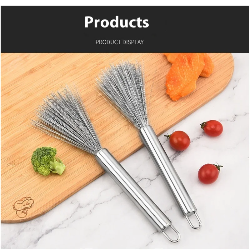 Stainless steel pot brush new large cleaning kitchenware without hiding dirt kitchen and household pot washing tool steel wire