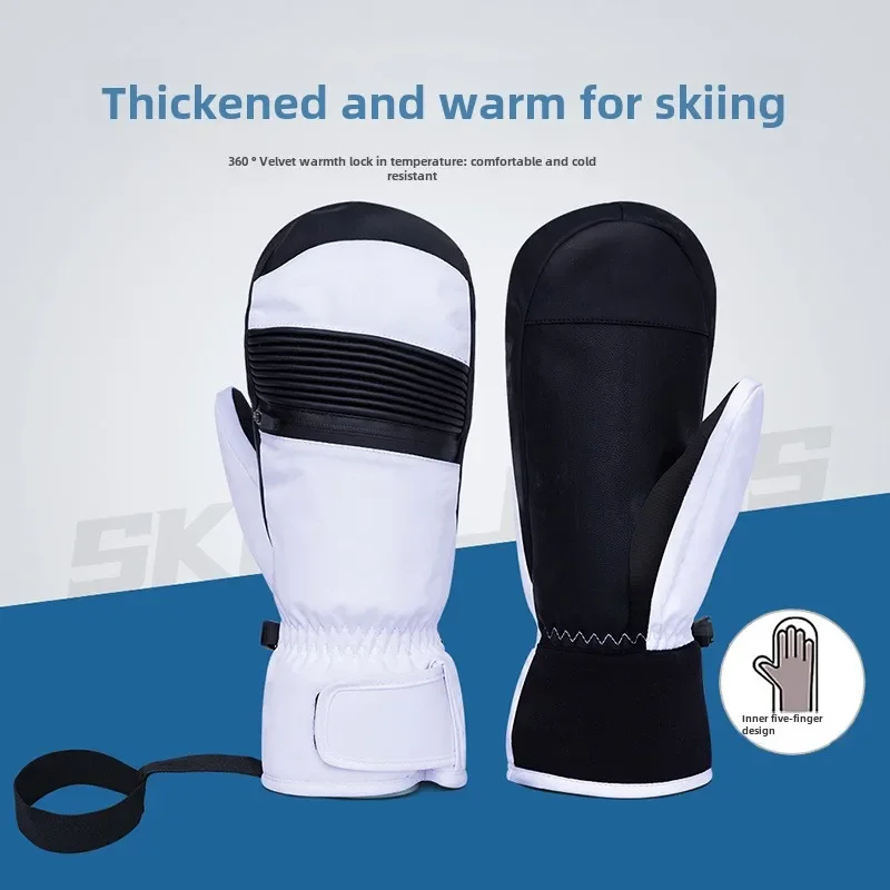 Winter New Skiing Snowboard Riding Gloves Outdoor Sports Windproof Warm Thickened Gloves Waterproof Touch Screen Ski Mittens