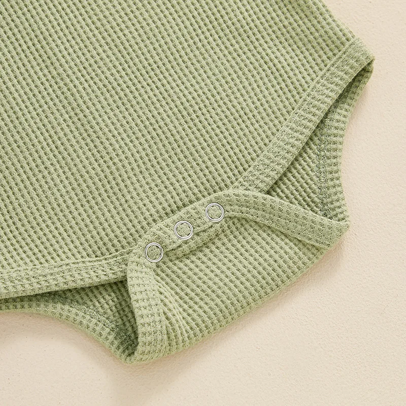 Baby Boys Waffle One Piece Bodysuits