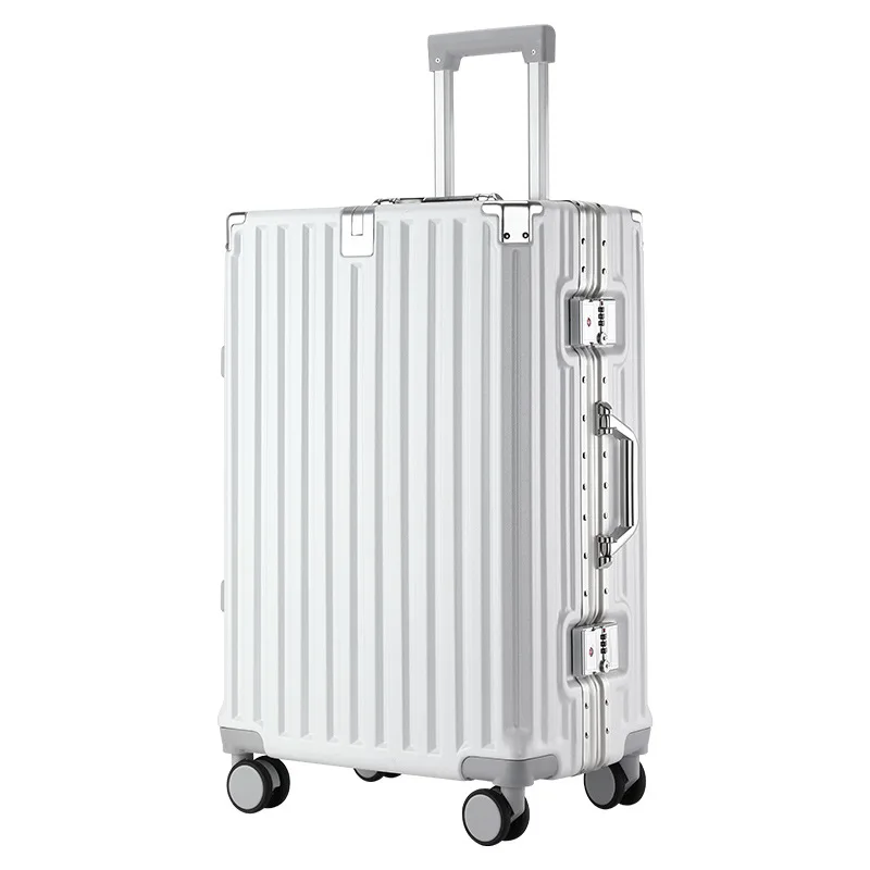 Suitcase Aluminum Frame Luggage Boarding Bag 20-Inch Travel suitcase with wheels Password Rechargeable Trolley Case Luggage bag