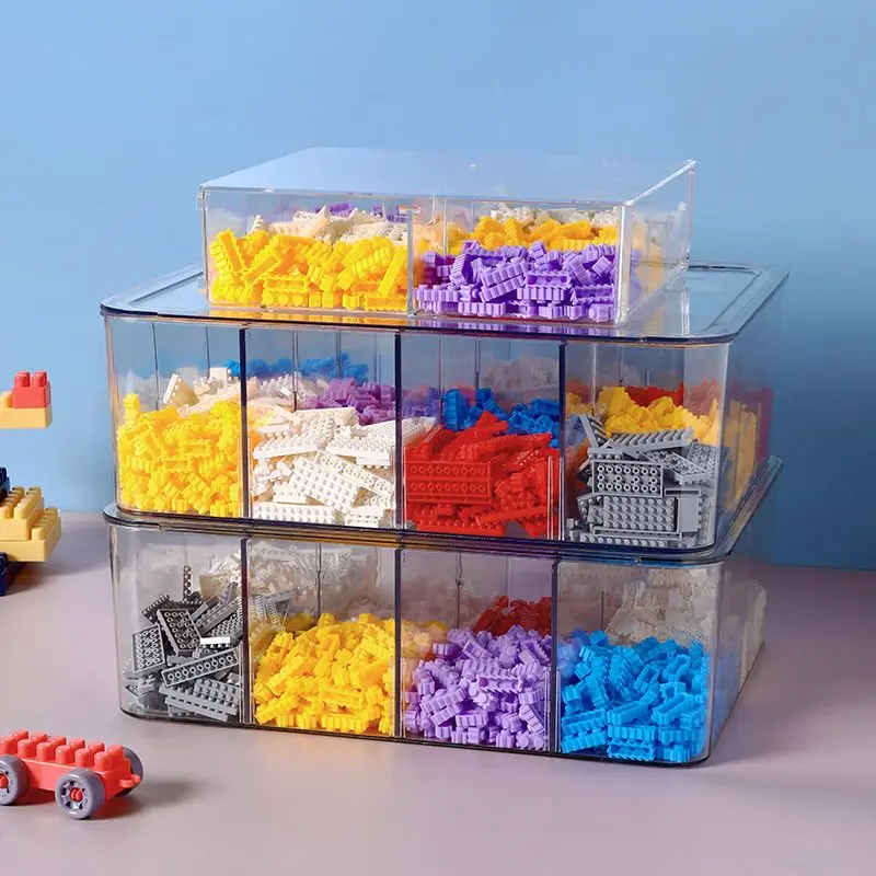 Transparent Storage Box With Adjustable 6/8/12 Compartments For Lego Bricks  Easy Classfication Diy Tools Crafts Toys Organizer - Storage Boxes & Bins -  AliExpress