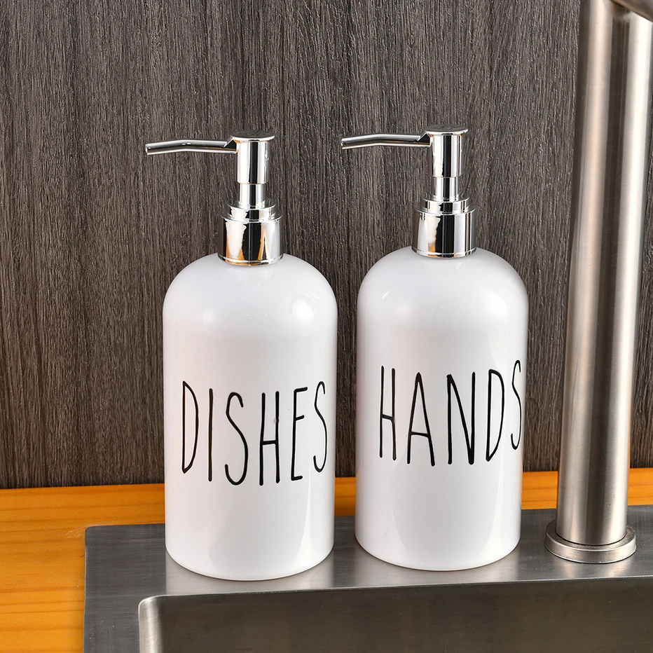 500ml refillable soap dispenser with chrome gold pump for bathroom and kitchen