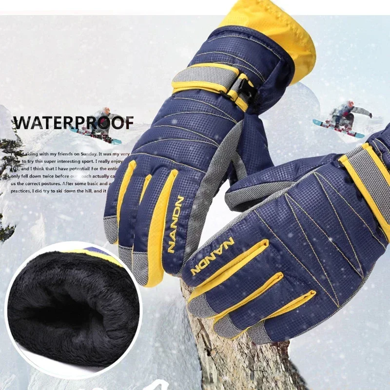 2024 Winter Warm Mountain Snowboard Ski Gloves men women Cold Snow Skiing Mittens Waterproof Snowmobile Handschoemen Air+ 5002 2
