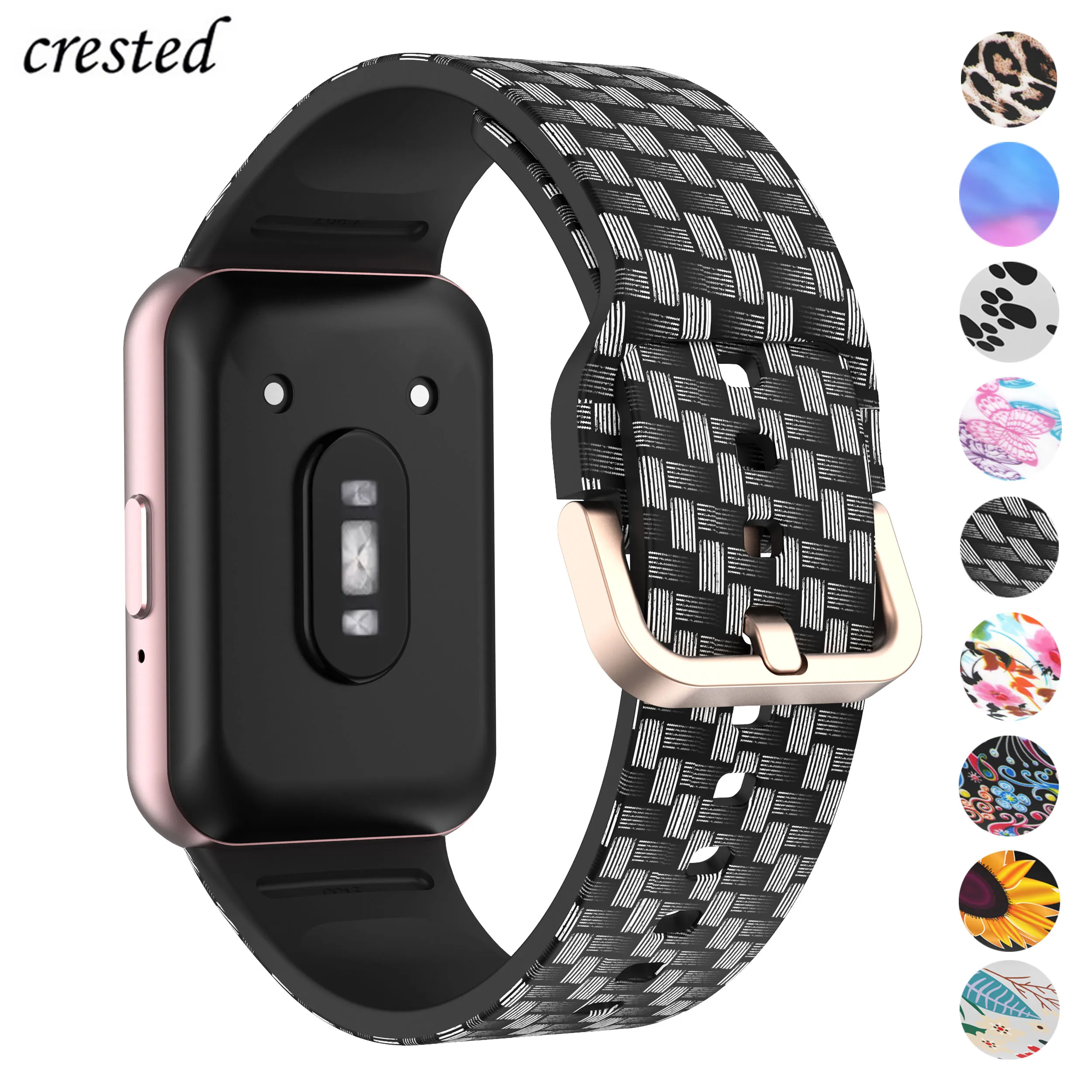 

Силиконовый ремешок с принтом для Samsung Galaxy Fit, 3 ремешка, аксессуары, спортивный резиновый ремешок, браслет, ремешок для Samsung Galaxy Fit3