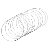 10 Pcs Simple Dreamcatcher Round Metal Ring Plating Ring Hand-made Dress Accessory for Woman Girl (10cm) 2