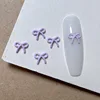 20PCS Simple Macaron Mini Ribbon Bow Colorful Spray Painted Bowknot Alloy Nail Art Rhinestones Decorations Manicure Ornaments 4