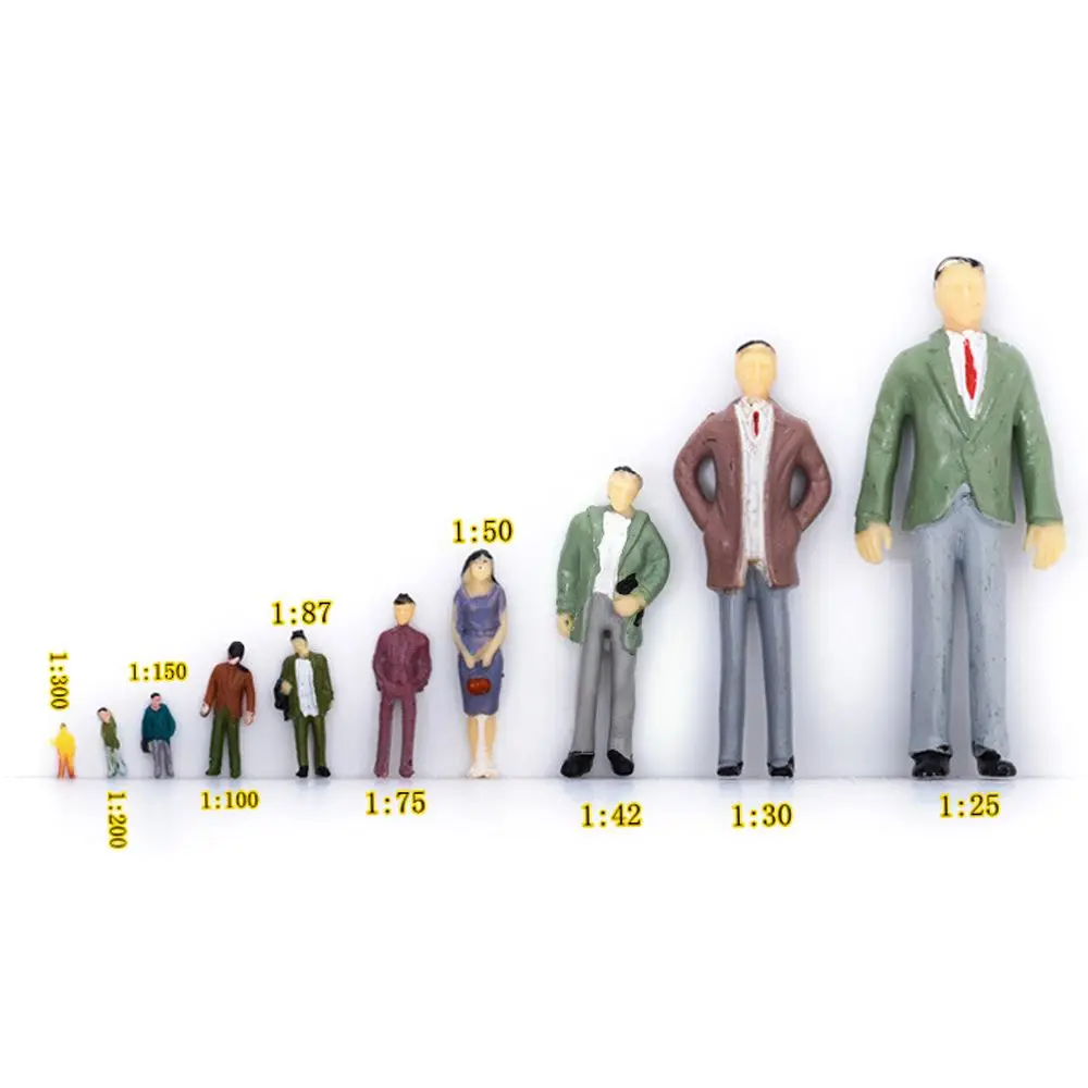 10/20/25/50pcs 1:75/1:50/1:42/1:30/1:25 Scale Toy Figures Hand-made People Figures ABS Model DIY Character Building Passengers - 5