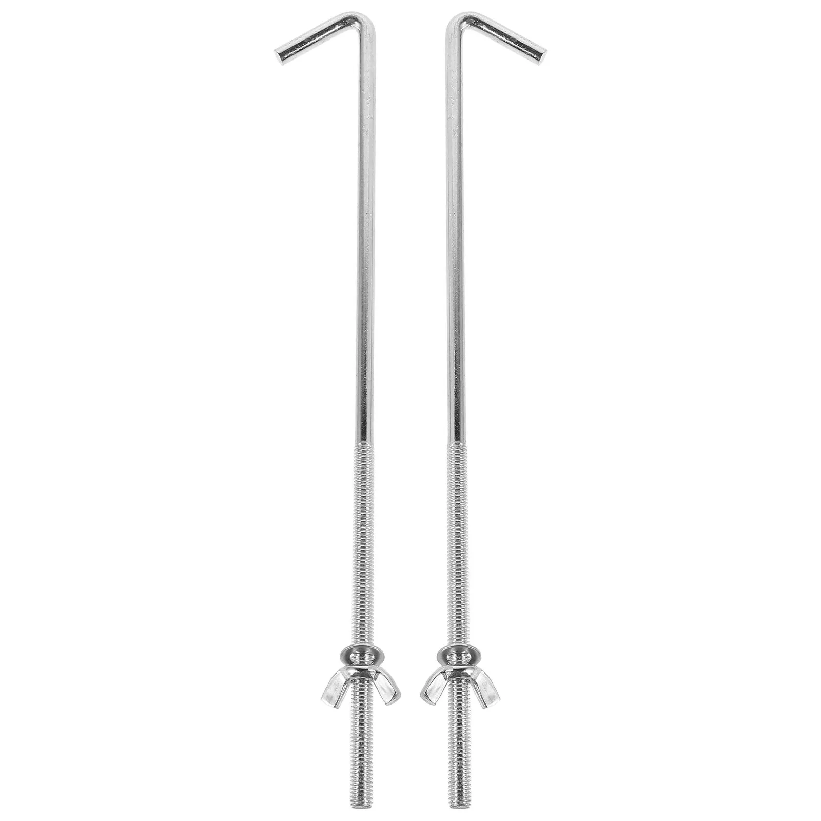 2pcs 23CM 실버 자동차 배터리 홀드 다운 범용 브래킷 키트 알루미늄 합금 안정적인 보안 SUV 트럭 액세서리