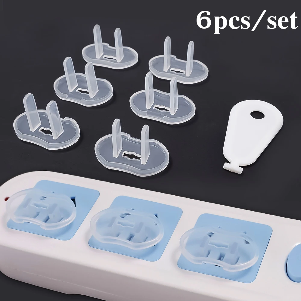 Socket Protective Cover 6Pcs/set Power Plug Cover Anti-Electric Shock Plug Protector Cover Baby Proof Child Safety Protector Electrical Power