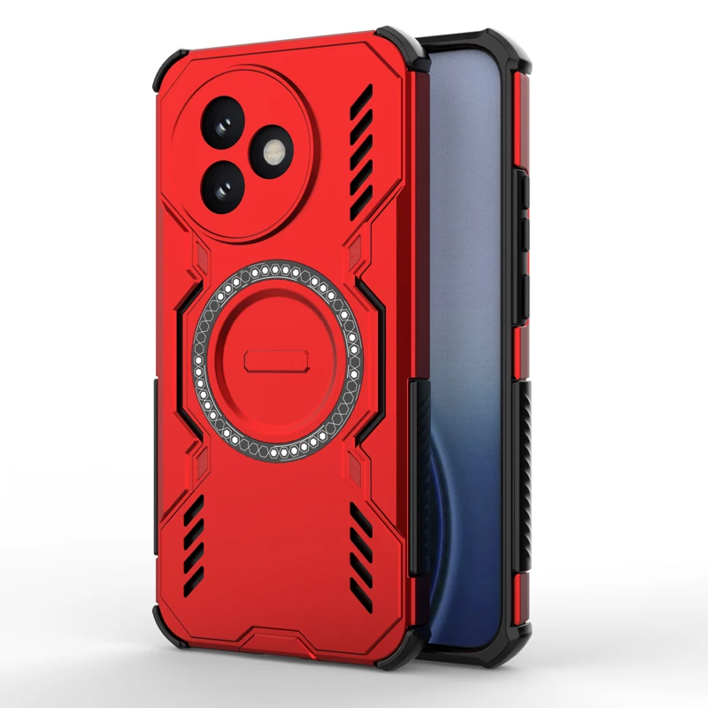 Shockproof Magnetic Adsorption Durable Phone Case with Heat Dissipation, PC+TPU Bumper Cover