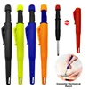 Solid Carpenter Mechanical Pencil For Woodworking Construction One-piece design Pen Cap With Sharpener Stationery Supplies