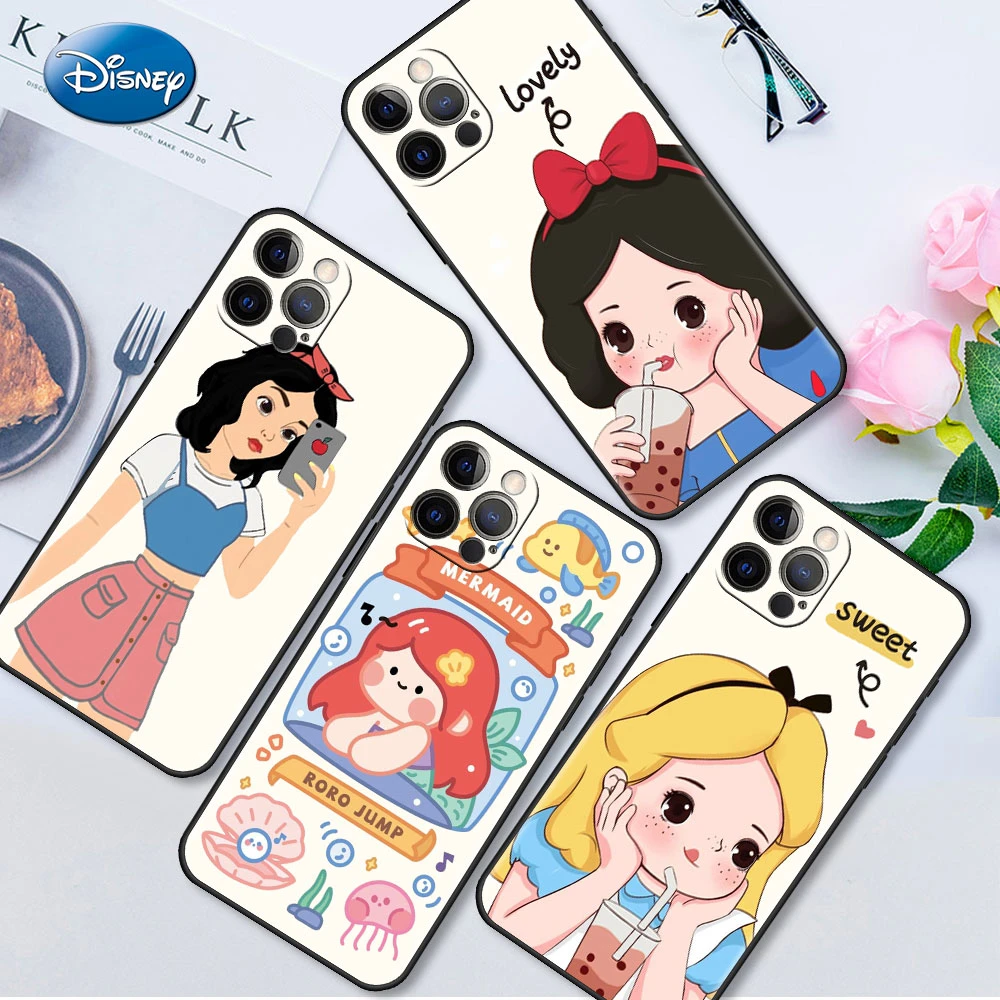 iphone 13 mini case cheap Disney Princess Case For iPhone 13 12 Mini 11 Pro 7 8 XR X XS Max 6 6S Plus SE 2022 Tpu Fitted Capa Soft Phone Cover Cartoon case iphone 13 mini