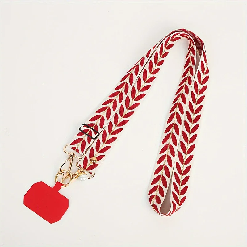 Elegant Pearl Crossbody Phone Lanyard with Card Holder and Anti-Lost Charm