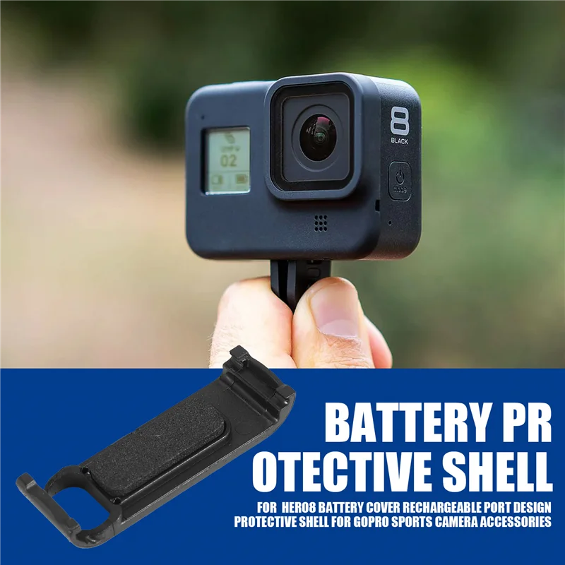 A12E-Gopro Hero8 배터리 커버 충전식 포트 디자인 Gopro 스포츠 카메라 액세서리 용 보호 쉘