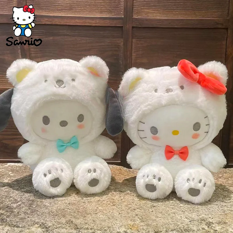 Kawaii Sanrio Plushies Dolls Y2k Hello Kitty Plush Toys Pochacco Cinnamonroll Stuffed Plush Doll Kuromi Pillow Decoration Gifts