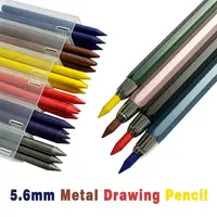 5.6mm Mechanical Pencil Metal Drawing Writing Tool Propelling Pencil 2B/4B/6B/8B Pencil Refill Sketch Comics Design 1
