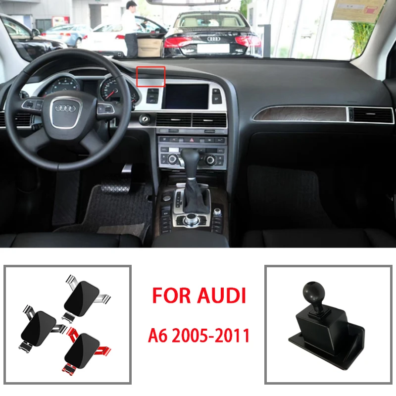 Car Accessories For A6 a6 6 2005 2006 2007-2011 Car Phone Holder Car Navigation Mobile Phone Holders Bracket Support GPS - AliExpress