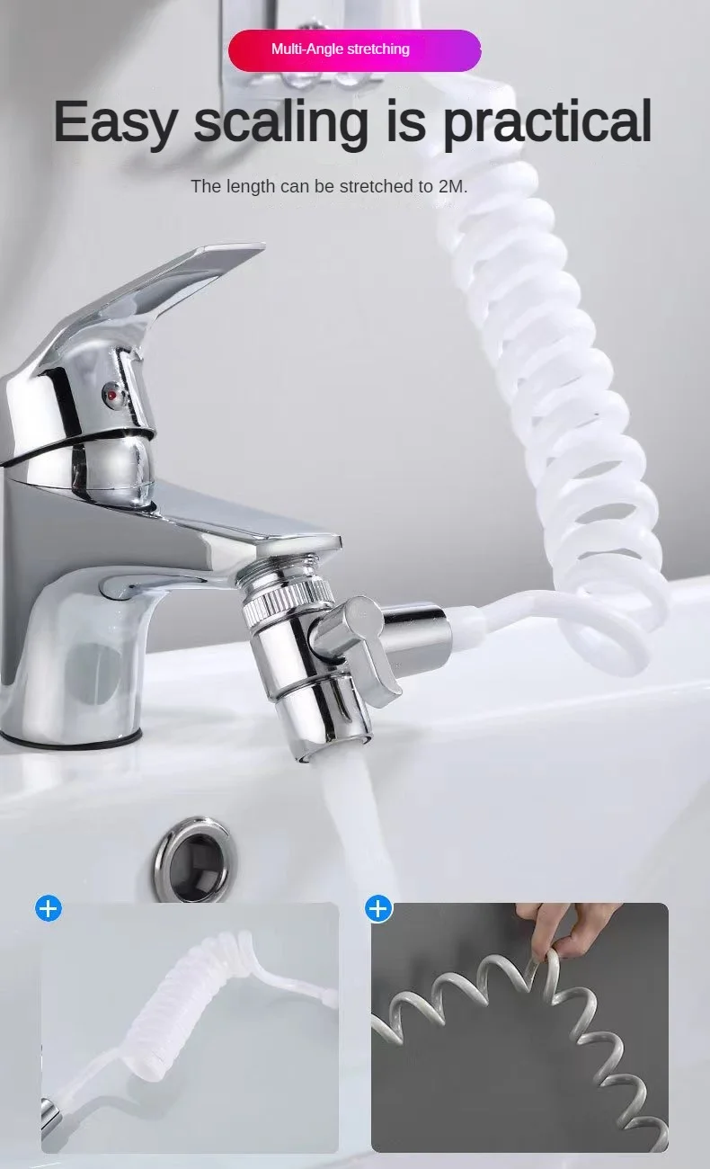 Shampoo Flower Sprinkler Faucet External Shower Bathroom Washbasin Washbasin Modified Hand-held Shower Extension Set