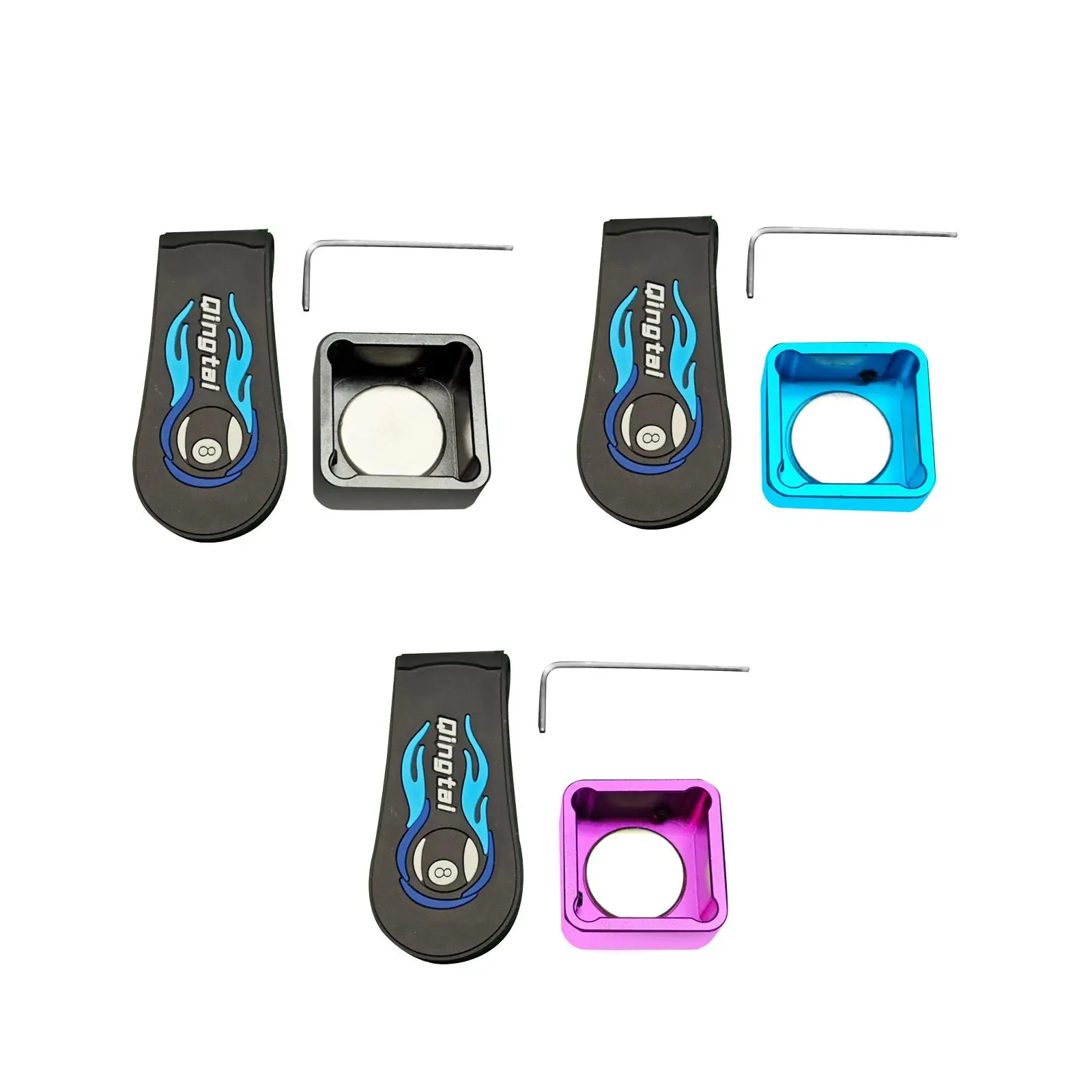 초크 거치대 알루미늄 합금 고정 클립 초크 케이스 액세서리 상자, 당구 큐, 당구 큐, 스누커 실용 도구