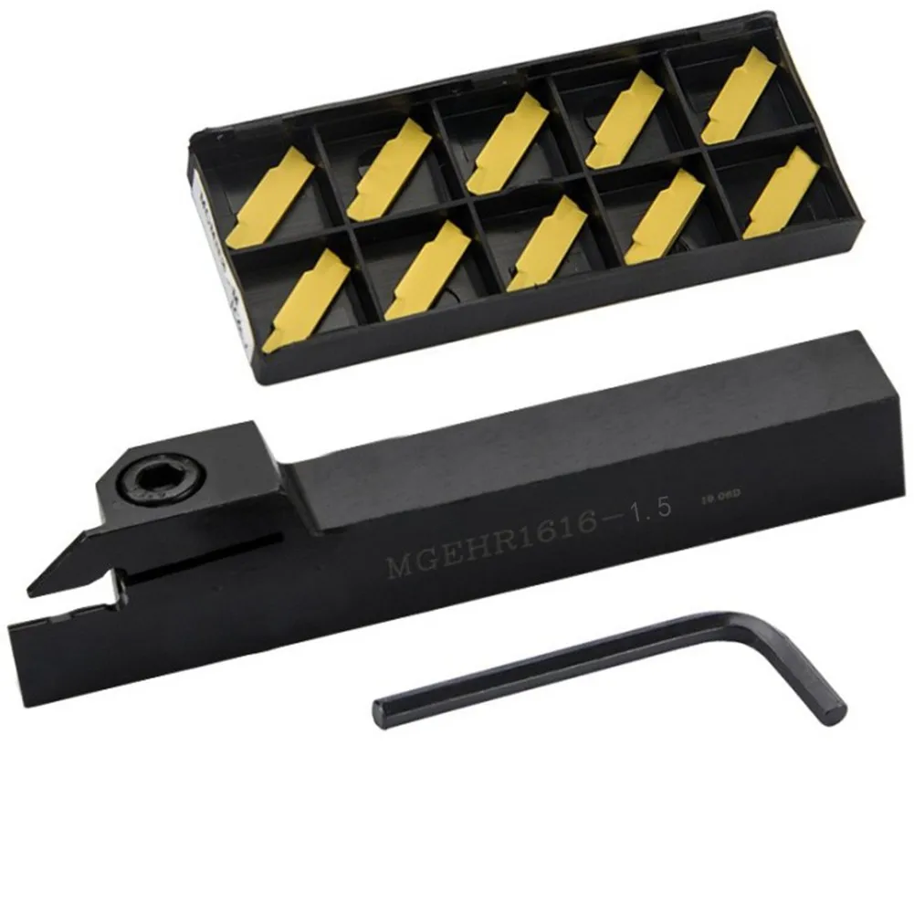 

MGEHR1616-1.5 Lathe Cutter Grooving Tool Holder +10PCS MGMN150-G NC3020 INSERTS Milling Machine Processing Turning Tool Holder