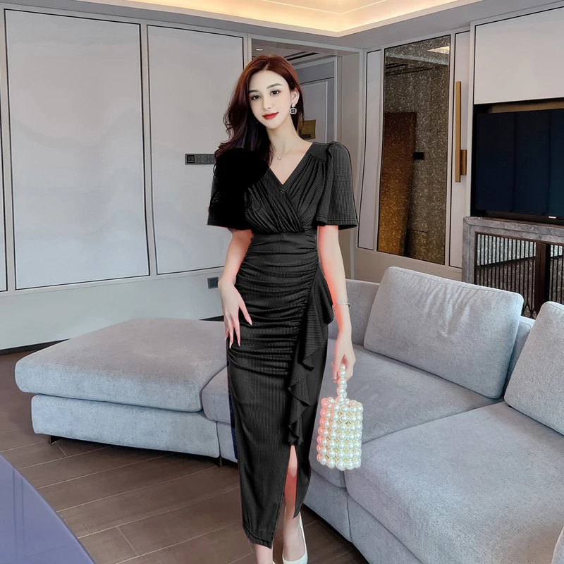 Elegant Woman Dresses Ladies 2022 Fashion Women Hip Wrap