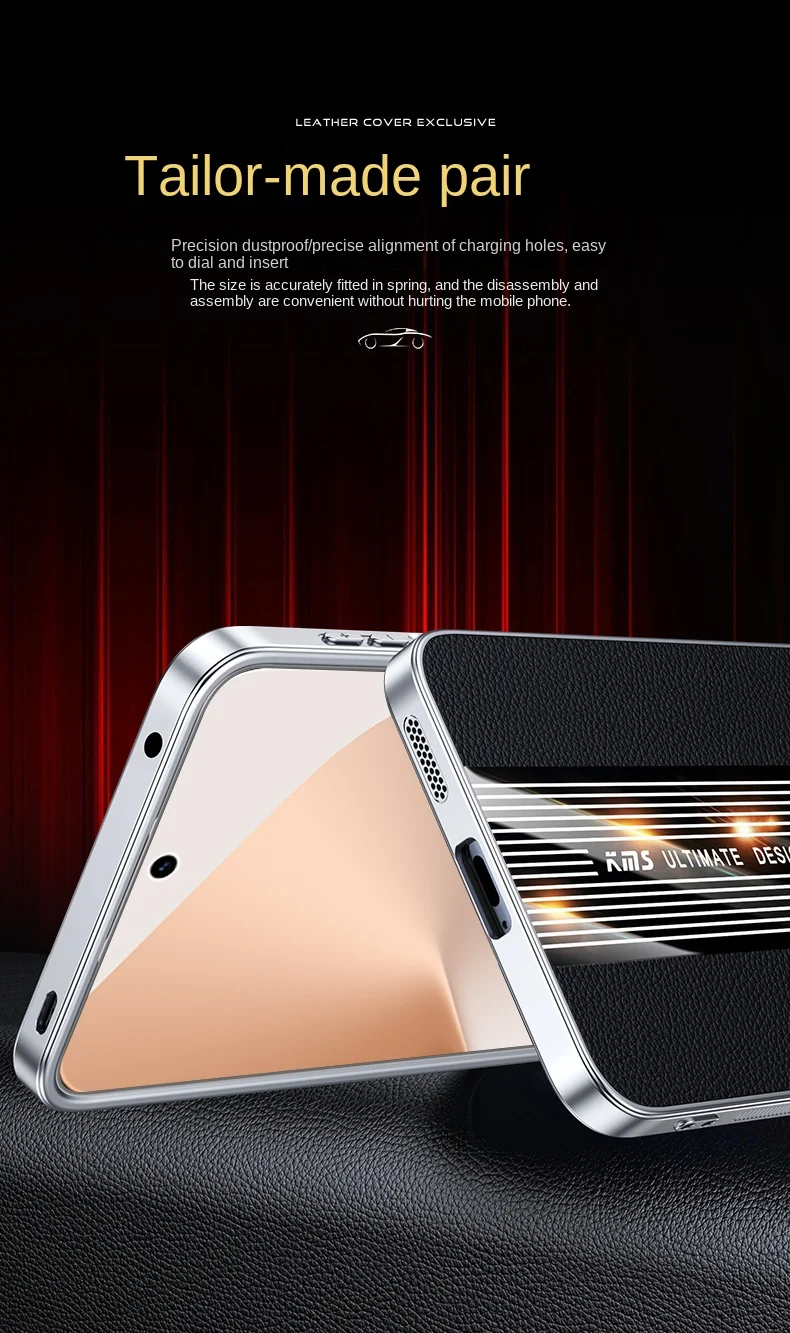Luxury Hard PU Leather Plating Protective Back Cover