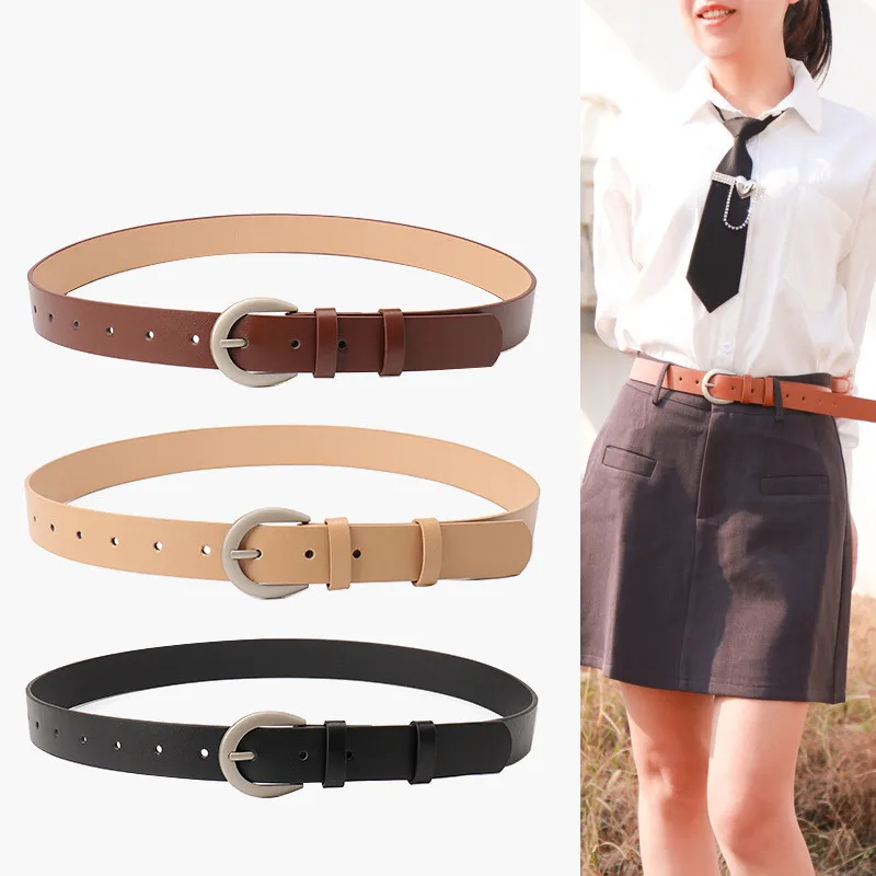 

New Fashion Versatile Women Belt Korean Simple Needle Buckle Waistband Luxury Designer Ladies Girls Leisure Jeans Dress Belts