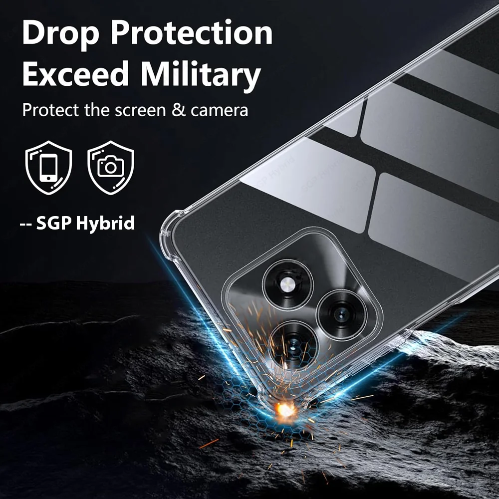 Shockproof Transparent Silicone Phone Case - Clear Armor Cover