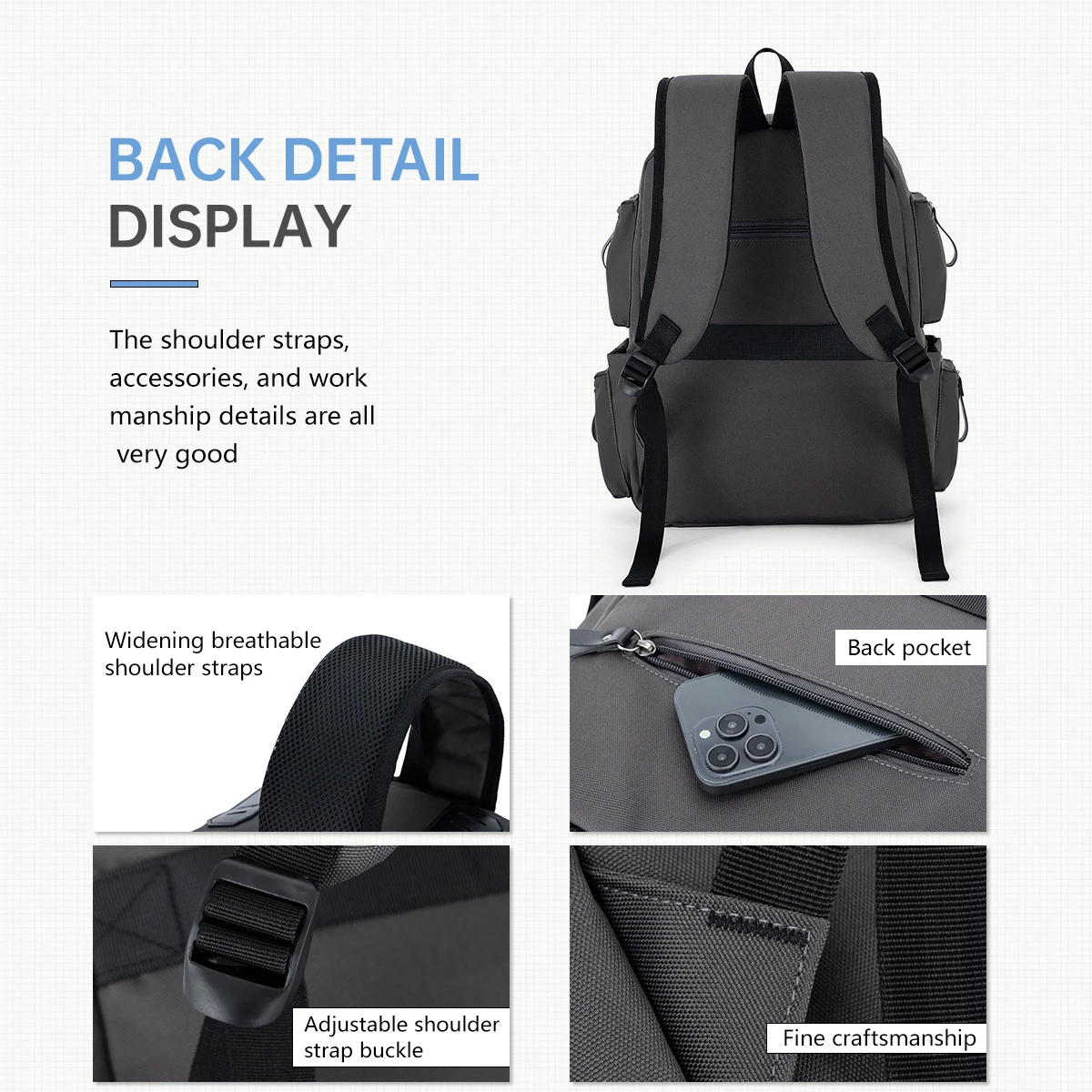 Backpack Women's Outdoor Hiking and Mountaineering Backpack 2024 New Computer Bag Mountain Climbing Travel Commuting Men's School Bag