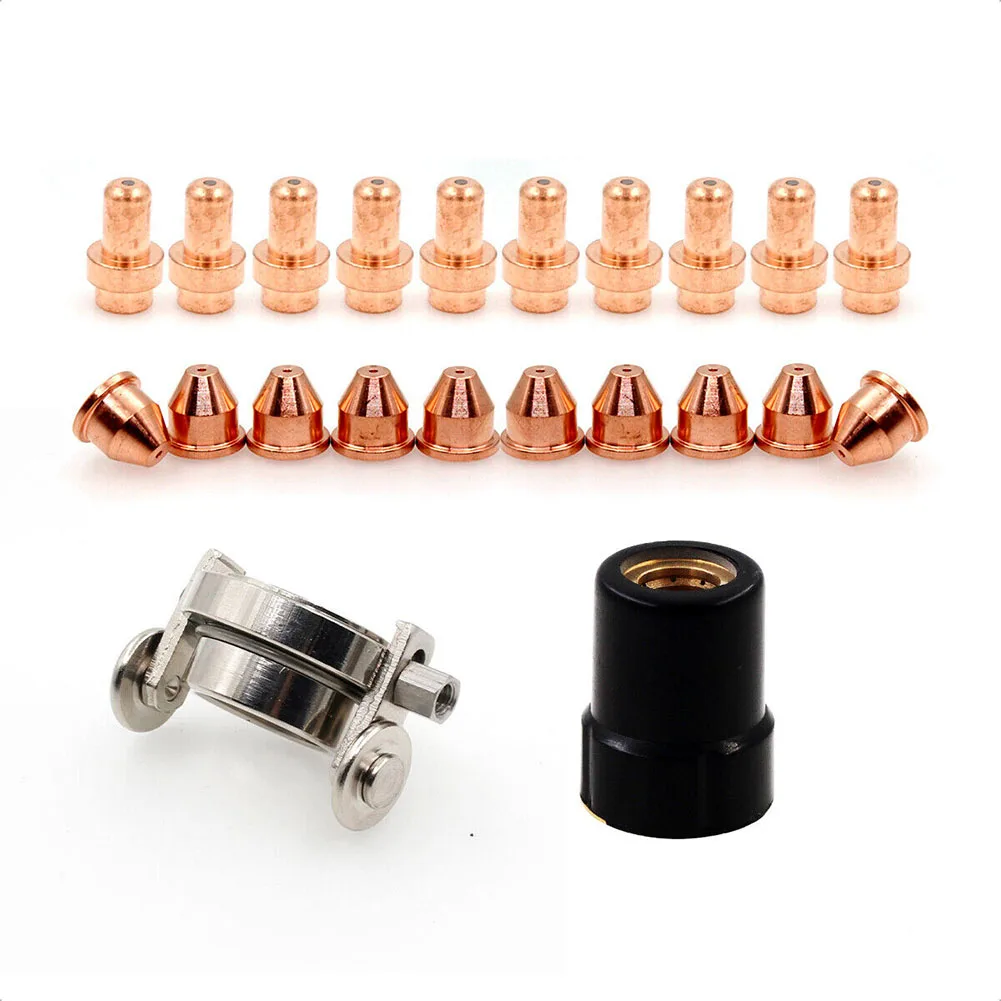 

22PCS Plasma Torch Cutter Tip Electrodes Nozzles Kit Consumable Accessories Shield Roller Guide For CB50 PK22 Plasma Cutter