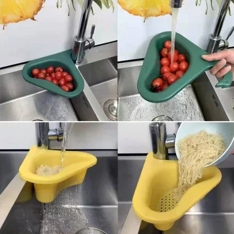 

Swan Lovely Strainer Sink Drain Fruit Vegetable Drainer Sponge Rack Holder Basket Kitchen Bathroom Organizer Box