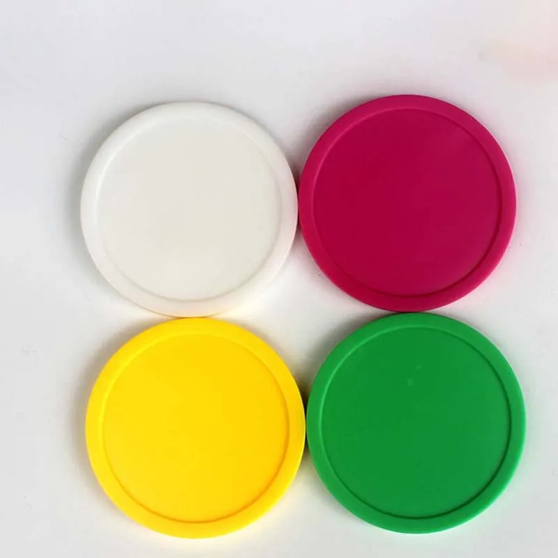 Air Hockey Pucks 4pcs Thicker Air Ice Hockey Pucks Replacement Air Hockey Table, Red Pucks as Game Table Replacement Accessories (63mm