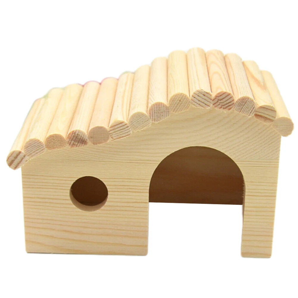 

Natural Hideout Pets Toy Wooden Hut Natural Hideout Nest Pets Toy Small Animals For Small Animals Hamste House