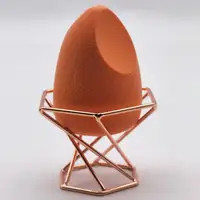 Makeup Sponge Holder Rhombus Shape Process Hollow Design Carbon Steel Beauty Puff Sponge Drying Stand Dresser Vanity Accessories 1